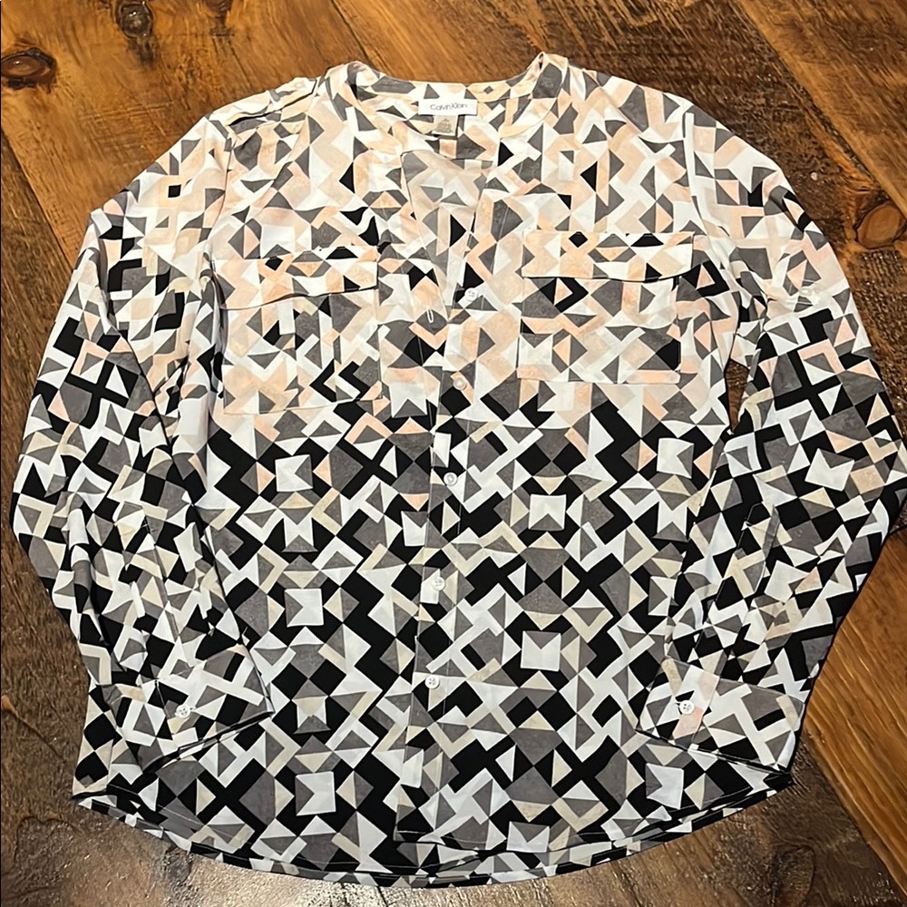 Geometric Patterned Men's Shirt